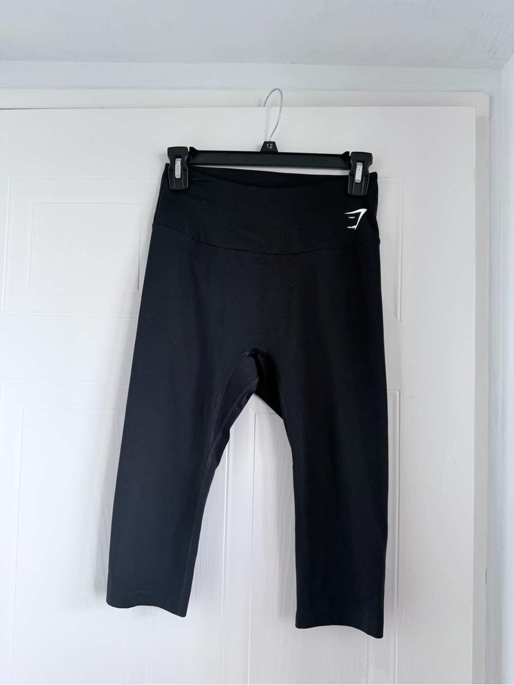 Gymshark Black Cropped Leggings with Logo